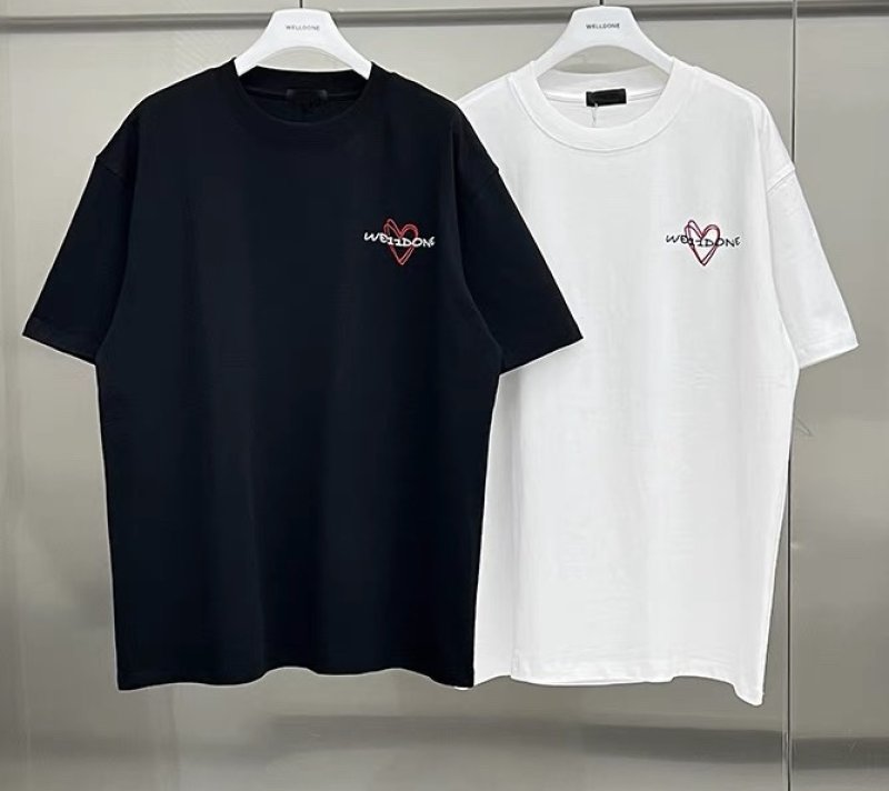 画像5: Unisex Love heart one point print short-sleeved T-shirt 男女兼用 ユニセックス ラブハートワンポイントプリント Tシャツ (5)
