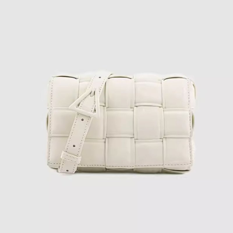 画像2: New Quilted padded down cassette bag cross body shoulder bag キルティング 絞り ペディング カセット クロスバッグ ショルダートート ポシェット (2)