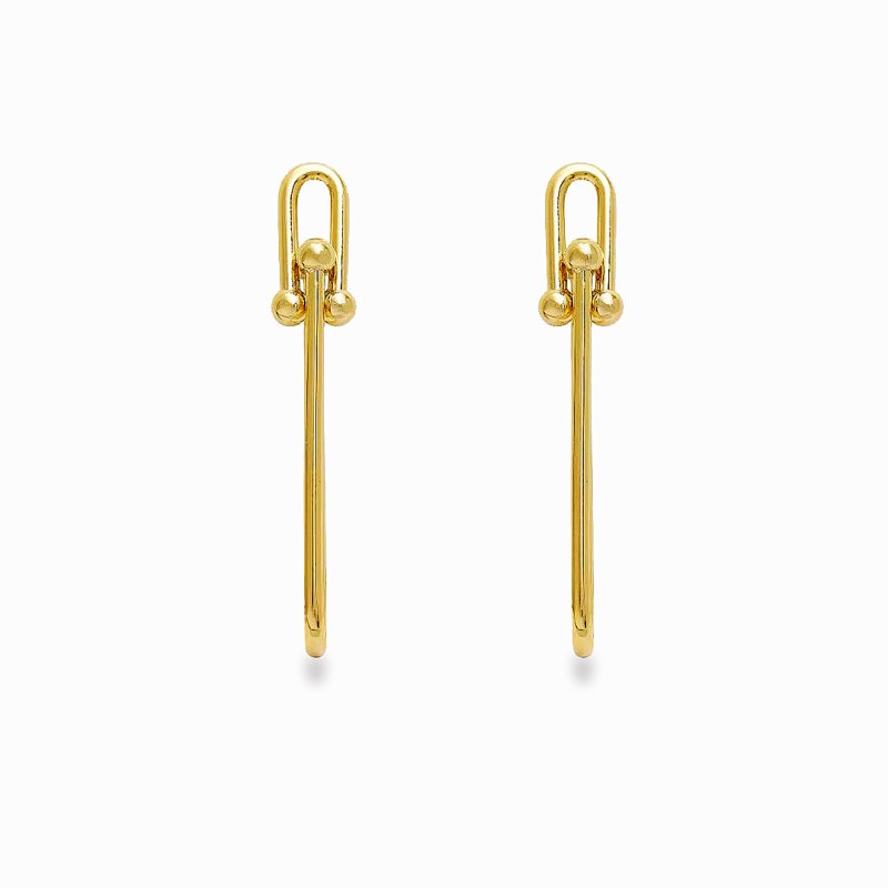 画像9: Unisex Unbalanced Chain Earrings　男女兼用アンバランスピアスイアリング (9)