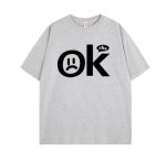 画像3: UnisexOK smile logo print short-sleeved T-shirt　男女兼用 ユニセックス OKスマイルロゴプリント　Tシャツ (3)