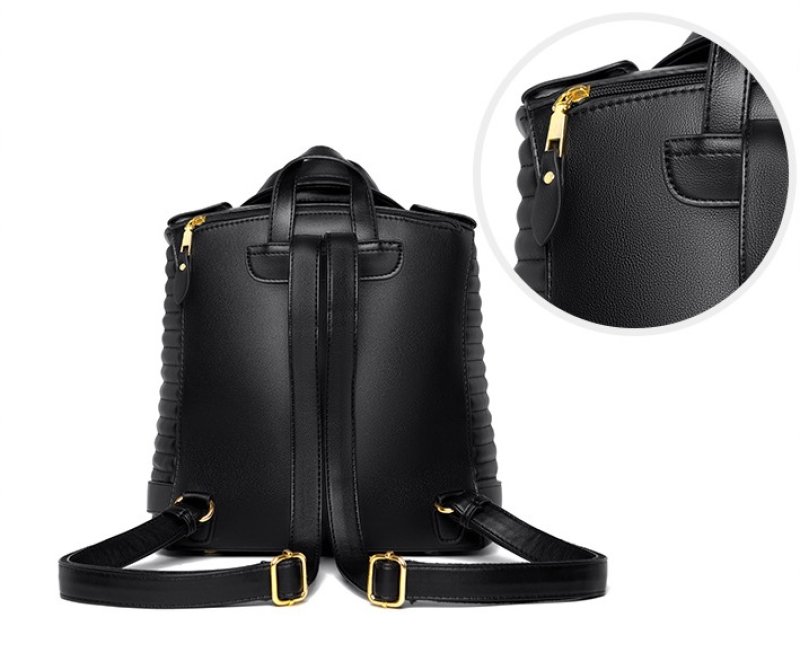 画像7: Unisex PU Leather Riders Backpack Bag ユニセックス 男女兼用 ライダース型 PUレザー バッグ バックパック リュックサック (7)