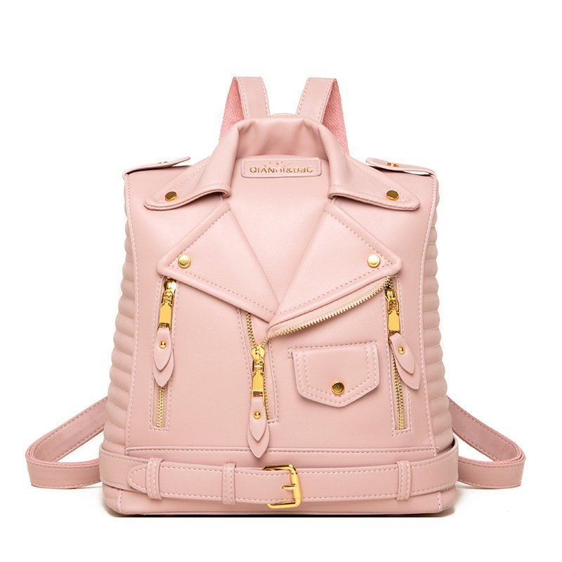 画像3: Unisex PU Leather Riders Backpack Bag ユニセックス 男女兼用 ライダース型 PUレザー バッグ バックパック リュックサック (3)