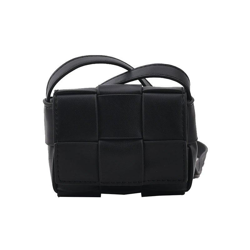 画像9: Unisex Mesh Woven Leather Mini Crossbody Bag  ユニセックス 男女兼用 メッシュ編み込みレザーミニクロスボディーバッグ (9)