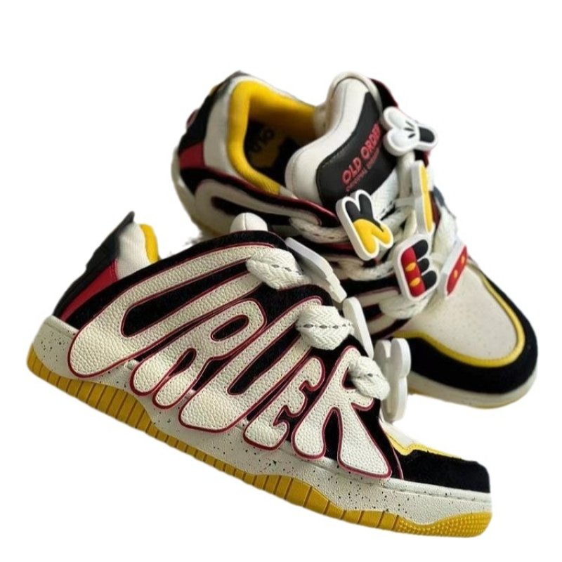 ミッキー NO BRAND ORDER BIG LOGO MICKEY MOUSE SKATER SHOES SNEAKER