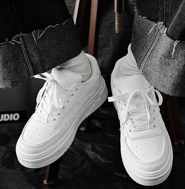 画像8: Unisex Leather lace-up platform pansue sneakers ユニセックス男女兼用厚底レザーレースアップスニーカーパンシューズ   (8)