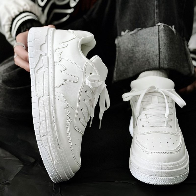 画像9: Unisex Leather lace-up platform pansue sneakers ユニセックス男女兼用厚底レザーレースアップスニーカーパンシューズ   (9)