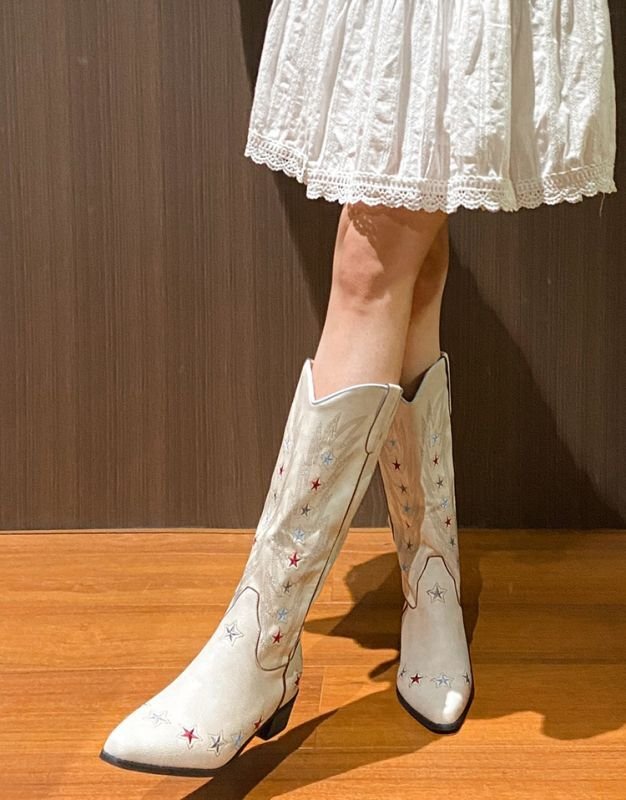 画像4: Women's unisex pointed toe western cowboy boots  ユニセックス男女兼用レザーポインテッドトゥウエスタンカウボーイブーツ (4)