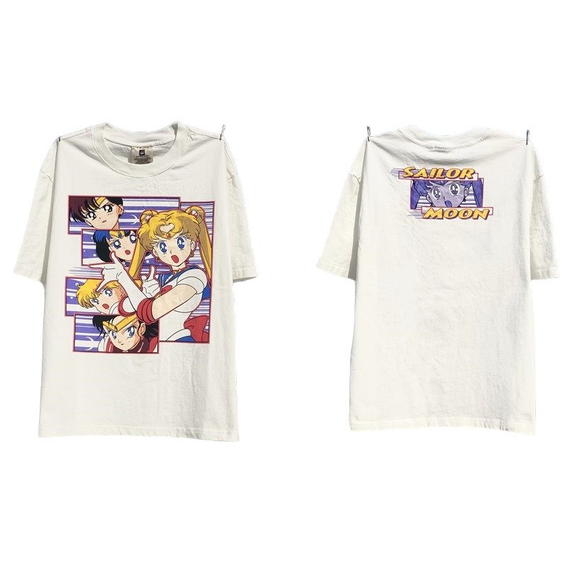画像4: Unisex Vintage Design Sailor Moon Printed T-shirt  男女兼用 ユニセックス ヴィンテージ デザイン セーラームーン プリント Tシャツ  (4)