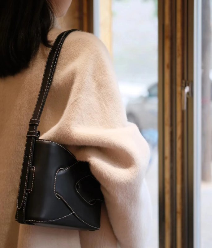 画像14: Unisex Geometric One Shoulder Tote Shoulder Crossbody Bag ユニセックス 男女兼用 幾何学的編み込みワンショルダートートショルダークロスボディバッグ (14)