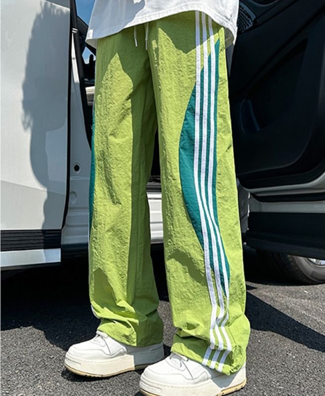 画像7: Unisex Ice Silk Skateboard 3 Line Pants  ユニセックス 男女兼用 アイスシルクスケートボードスケボー3本ラインパンツルーズ　パンツ (7)