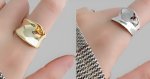 画像4: Unisex Silver Gold Bone Ring　ボーンリング指輪 ゴールド シルバー2カラー (4)