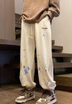 画像3: Unisex Painted Harem Sweatpants  ユニセックス 男女兼用 ペイントハーレムヒップホップスウェットパンツ ルーズパンツ (3)