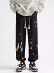 画像6: Unisex Painted Harem Sweatpants  ユニセックス 男女兼用 ペイントハーレムヒップホップスウェットパンツ ルーズパンツ (6)