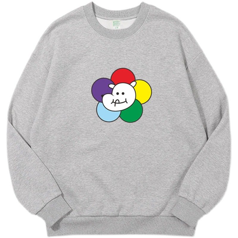 画像4: Unisex  Elephant flower print sweatshirt　 男女兼用　ユニセックスエレファントフラワープリントスウェットトレーナー (4)