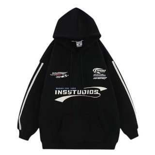 Unisex Three Stripe Diagonal Zipper Hoodie Jacket, 男女兼用