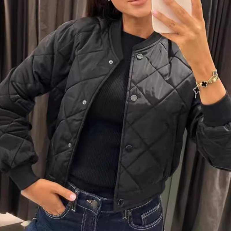 画像10: Women's The Cube The Cube Bon Quilted Bar Jacket  キューブキルティングボンバージャケットコート (10)