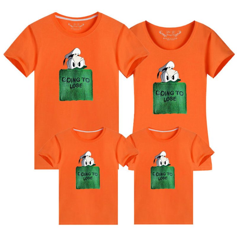 画像6: WOMEN MEN KIDS GOING TO LOSE Donald Duck Print Tshirts ユニセックス男女兼用 GOING TO LOSE ×ドナルドダックプリント 半袖 Tシャツ 家族お揃い (6)