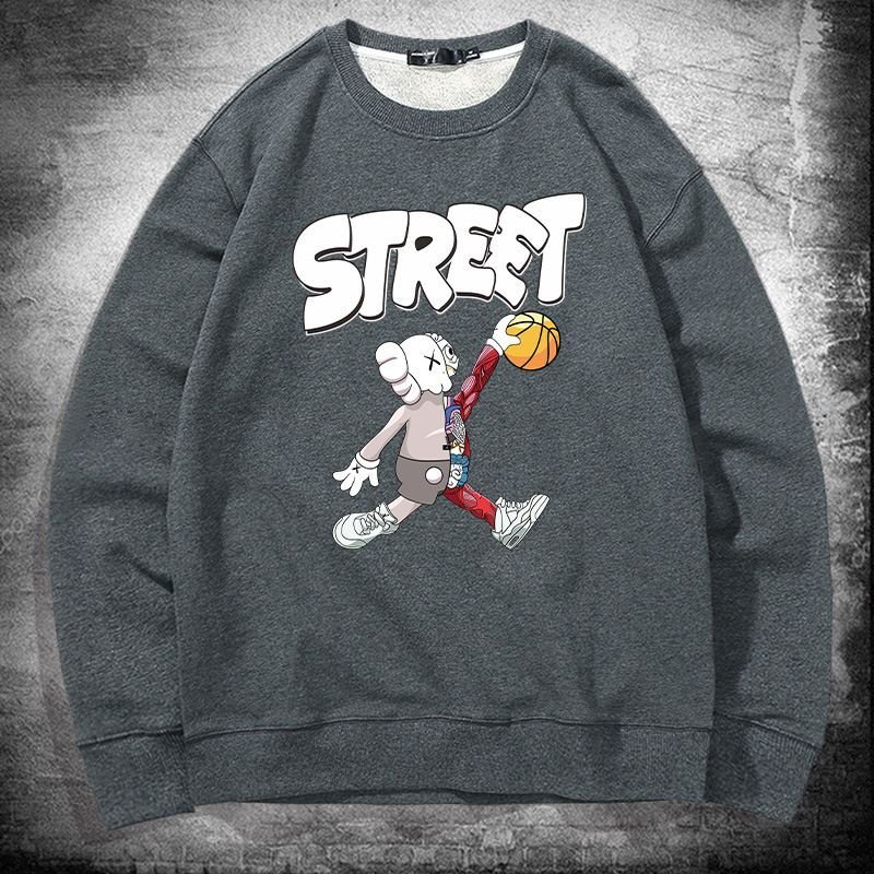 画像8: Kaws Street Basketball x Sesame Street Print Sweat shirt ユニセックス 男女兼用 子供用 カウズ バスケット×セサミストリートプリント トレーナー  (8)
