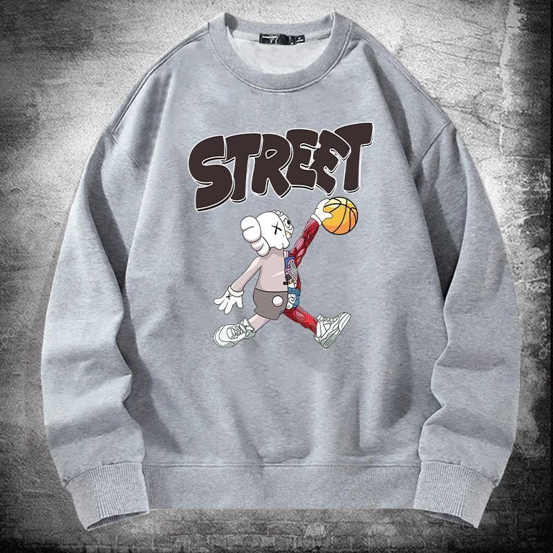 画像7: Kaws Street Basketball x Sesame Street Print Sweat shirt ユニセックス 男女兼用 子供用 カウズ バスケット×セサミストリートプリント トレーナー  (7)