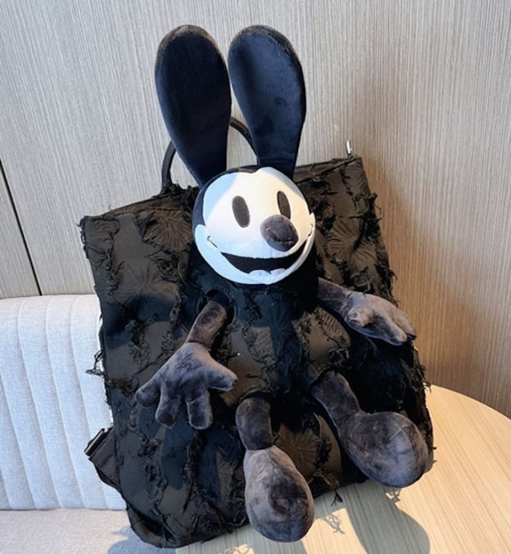 Unisex Oswald the Lucky Rabbit Tote Shoulder Backpack Bag