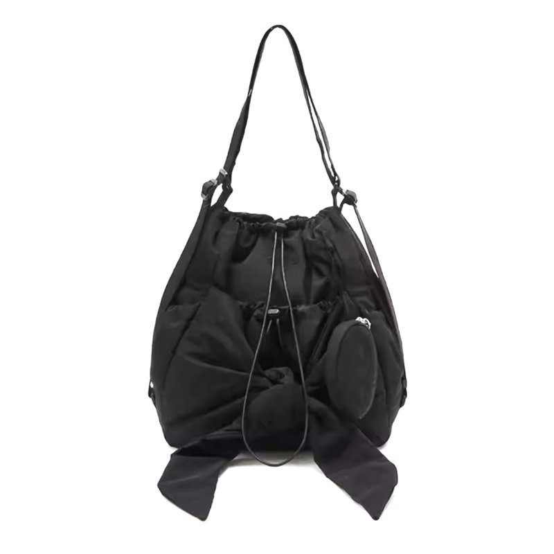 画像2: Unisex Bow-tied casual backpack shoulder bag　ユニセックス　男女兼用リボン結びカジュアルバックパックショルダートートバッグ (2)