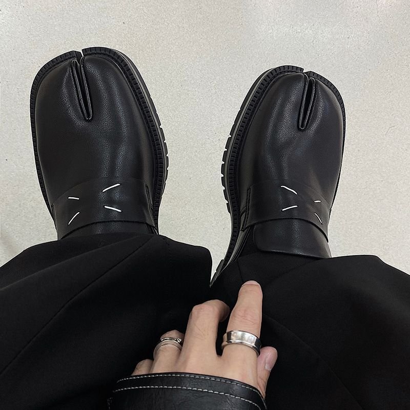 Mens Real Leather British tabi slip on loafers shoes 本革