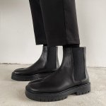 画像3: Mens Real Leather British tabi Boots shoes 本革 メンズ 男女兼用 イギリス調 ブリティッシュ 足袋 ブーツ シューズ (3)