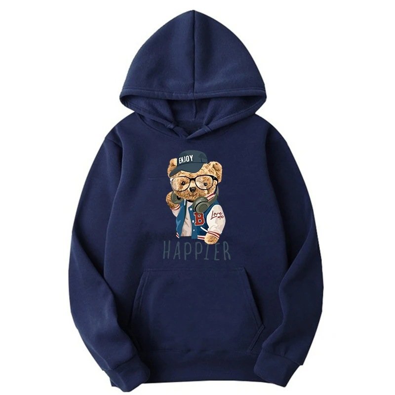 画像3: Unisex Stadium jumper bear print hoodie sweatshirt   男女兼用 ユニセックス スタジャンベア  プリントフーデー パーカー スウェットトレーナー (3)