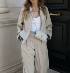 画像3: Women's Contrast color loose flight jacket　コントラストカラールーズフライトジャケットコート (3)
