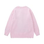 画像7: Mickey Mouse color knitted round neck distressed sweater 　男女兼用ユニセックスミッキーマウスカラーミッキー編み込みクールネックダメージセーター ニット (7)