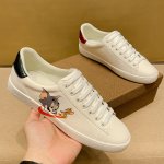 画像5: 24 Unisex Mens Tom and Jerry Paint Leather  Ace stripes mark sneakers ユニセックス メンズ 本革 レザー ライン入り エース トムとジェリー ペイント レースアップ スニーカー (5)