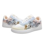 画像1: 24 Tom & Jerry lace-up leather graffiti sneakers 男女兼用 ユニセックス トム＆ジェリートムとジェリー レザーレースアップ ペイント スニーカー (1)
