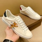 画像3: 24 Unisex Mens Tom and Jerry Paint Leather  Ace stripes mark sneakers ユニセックス メンズ 本革 レザー ライン入り エース トムとジェリー ペイント レースアップ スニーカー (3)
