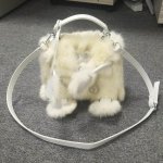 画像5: Fur Denim Ocean Kelly Bag 2-way tote shoulder bag doll bag デニム ファー オーシャン ケリーバッグ トートショルダー２WAYバッグ (5)