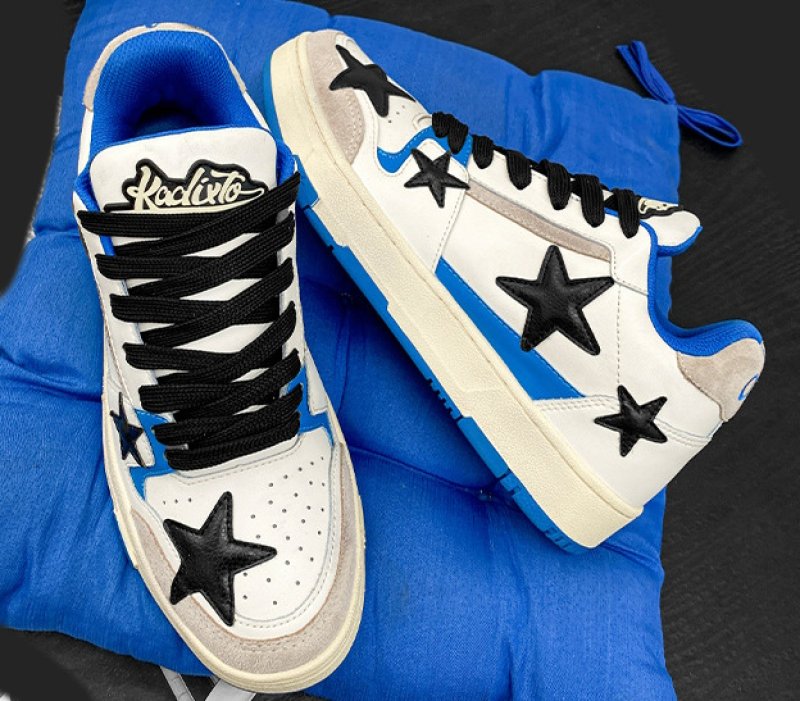 画像10: Men's Star Emblem Leather Lace-Up Sneakers  ユニセックス男女兼用 レザースターエンブレムレースアップスニーカー (10)