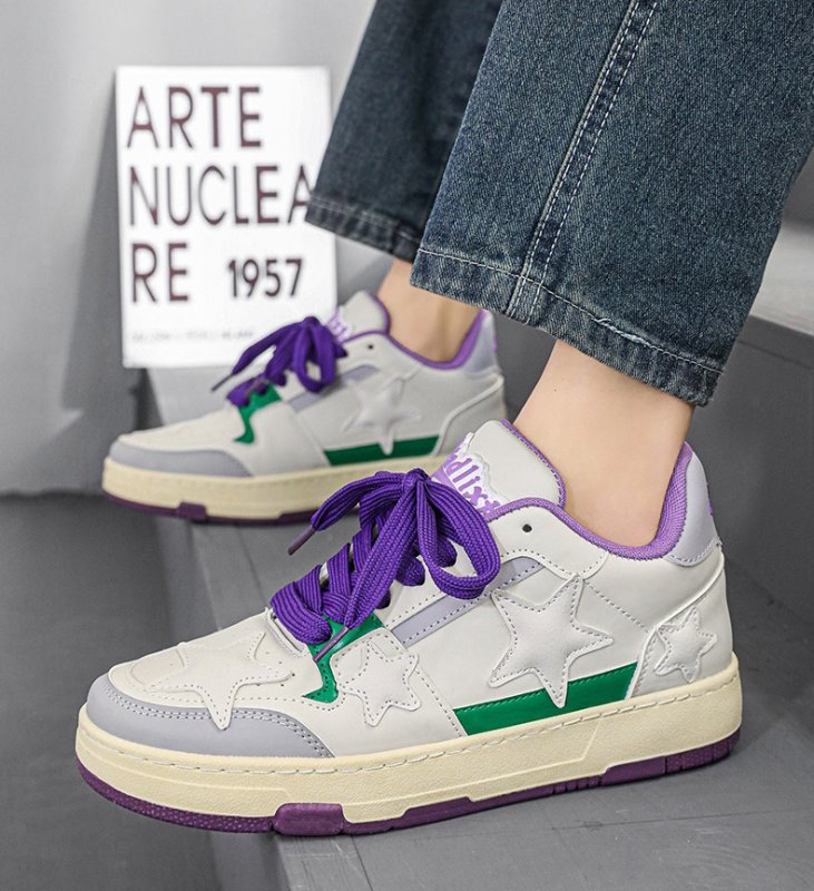 画像8: Men's Star Emblem Leather Lace-Up Sneakers  ユニセックス男女兼用 レザースターエンブレムレースアップスニーカー (8)