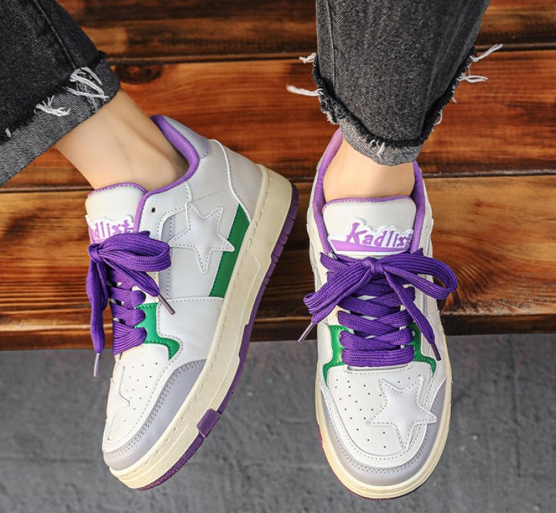 画像7: Men's Star Emblem Leather Lace-Up Sneakers  ユニセックス男女兼用 レザースターエンブレムレースアップスニーカー (7)