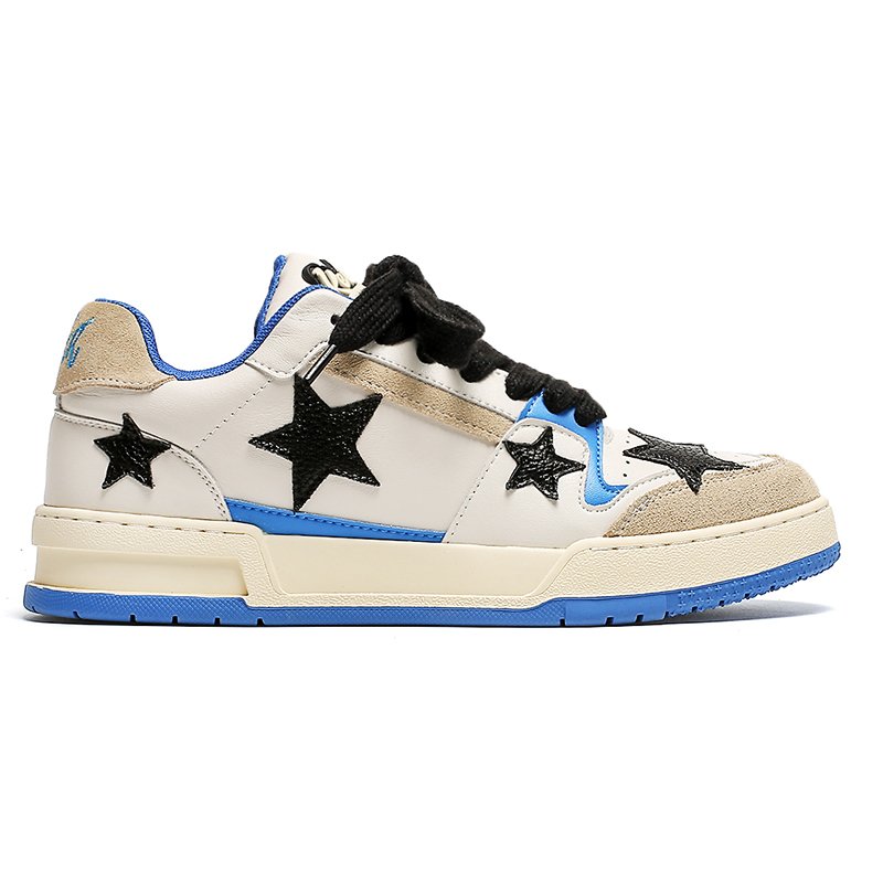 画像4: Men's Star Emblem Leather Lace-Up Sneakers  ユニセックス男女兼用 レザースターエンブレムレースアップスニーカー (4)