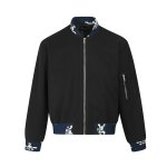 画像2: MADEEXTREME jacquard high-density wool texture retro stitching short zipper jacket flight jacket blouson ユニセックス 男女兼用 ジャカードウール テクスチャージッパージャンパー スタジャン ブルゾン (2)