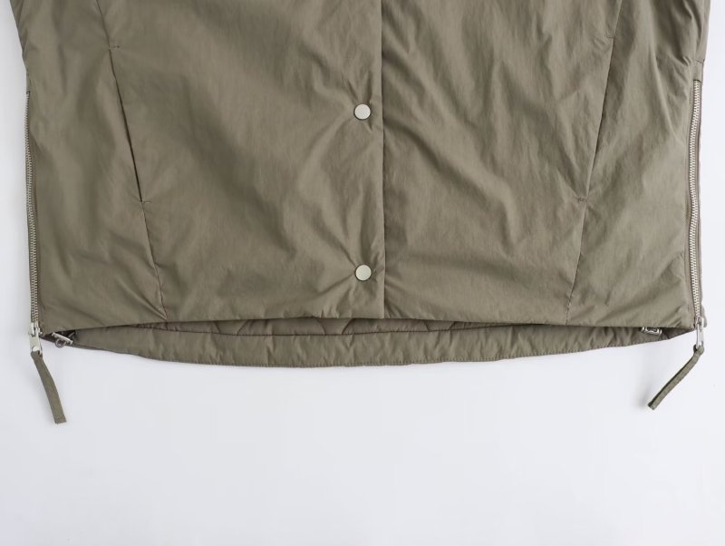 画像9: Women's Round neck cotton down jacket　ノーカラーラウンドネックコットンダウンジャケットコート (9)