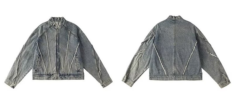 画像3: Raw Edge Wash Denim Zip-Up Jacket G-Jean blouson ユニセックス 男女兼用ローエッジウォッシュデニムジップアップジャケットGジャン ブルゾン (3)