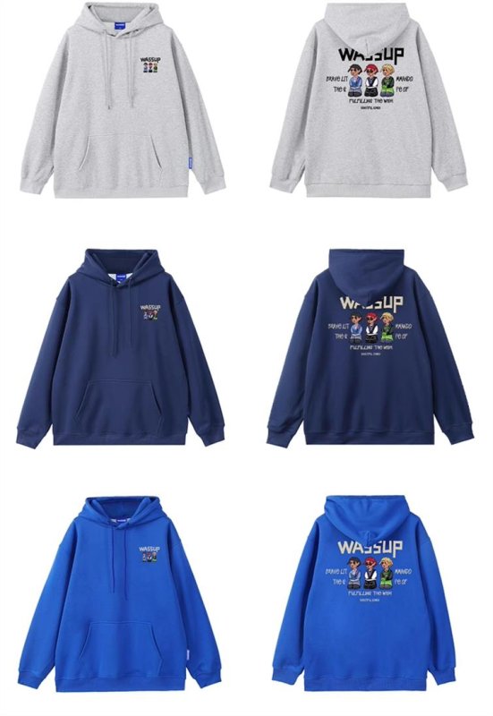 画像8: WASSUP Hip Hop Boy Print Hoodie  ユニセックス 男女兼用 WASSUPヒップホップボーイプリント フーデパーカー (8)