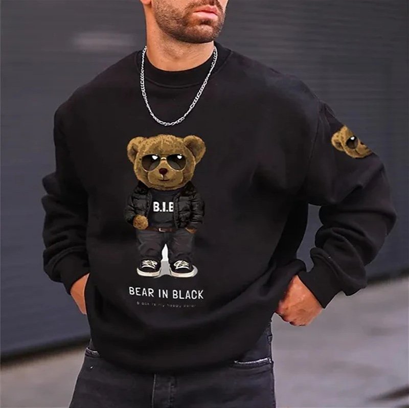 Glass Bear Print Hoodies & Sweatshirts サングラスベア