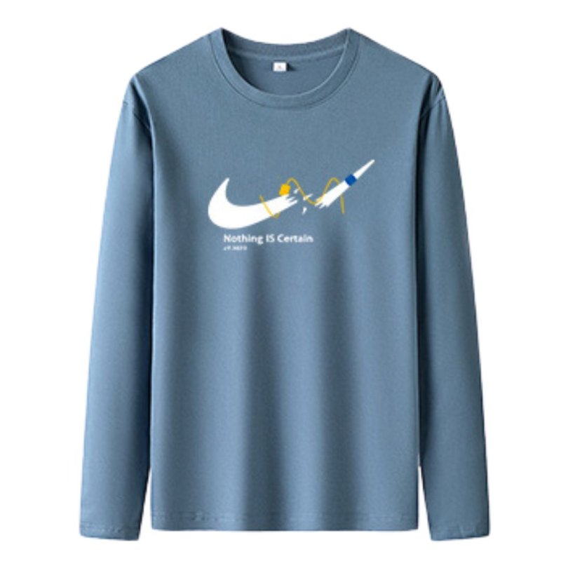 画像3: 24 Broken swoosh Sweat Long-Sleeve Tshirts ブロークンスウォッシュ 長袖Tシャツ 男女兼用 ユニセックス (3)
