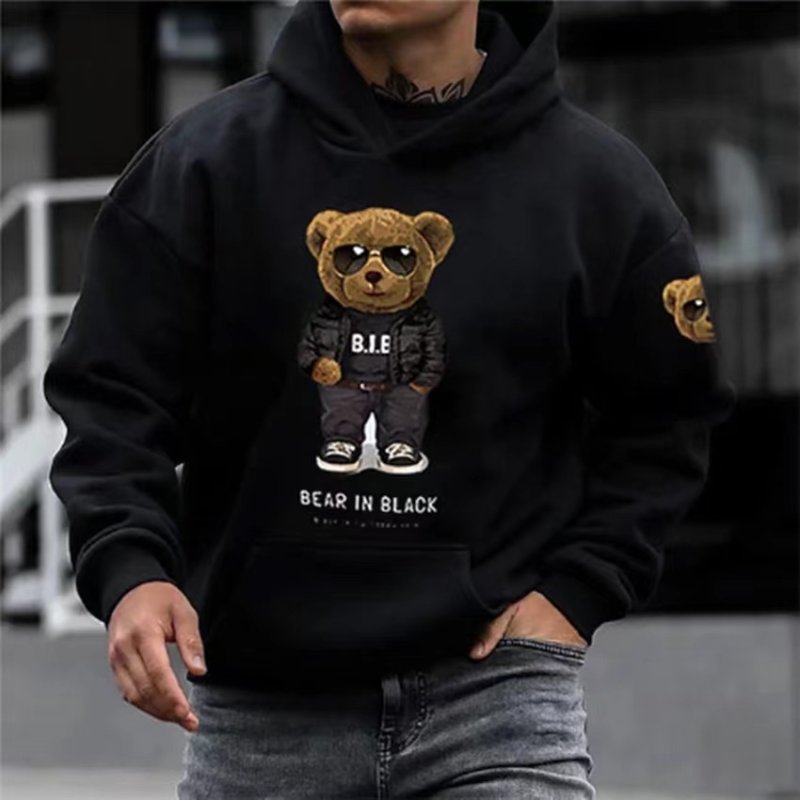 画像5: Glass Bear Print Hoodies & Sweatshirts　サングラスベアプリントフーディーパーカー ＆スウェット男女兼用 ユニセックス (5)