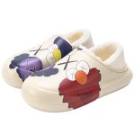 画像2: Men's Sesame Street x kaws Eco fur slip on shoes ユニセックス 男女兼用 セサミストリート×カウズ  ボア付き スリッポン シューズ (2)