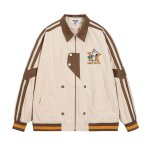画像2: 3 MODE SISTER Vintage Snoopy corduroy embroidery jacket embroidery baseball uniform jacket blouson ユニセックス 男女兼用 ヴィンテージ 古着風 スヌーピー コーデュロイ 刺繍 ジャケット スタジアムジャンパー スタジャン ジャケットブルゾン (2)