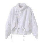 画像3: Fur collar satin retro jacket coat　 ユニセックス 男女兼用 レトロファー襟サテンレトロジャケットコートトップス (3)