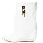 画像8: 24 Shark Lock Split Ankle Boots wedge boots  シャークロック スプリット ウェッジソール ミディアム丈ブーツ (8)