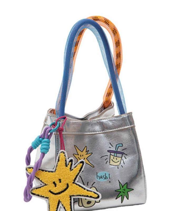 画像6: Square portable comic illustration tote bag　スクエアコミックイラストロープハンドルトートバッグ (6)